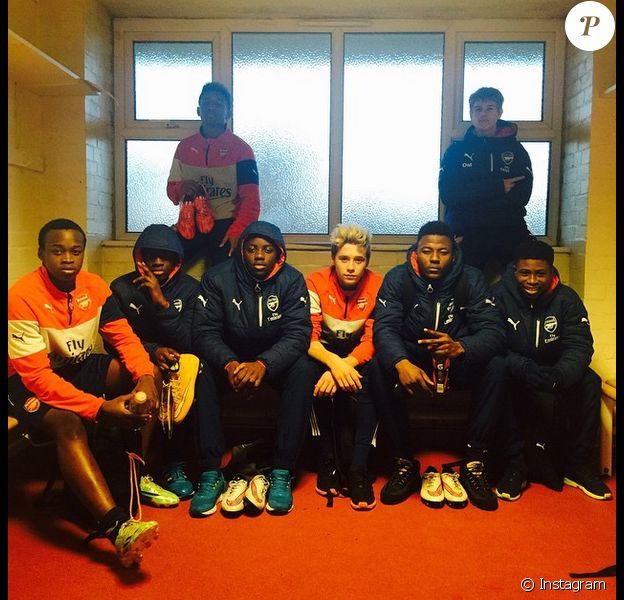Brooklyn Beckham et ses coéquipiers à Arsenal - janvier 2015.