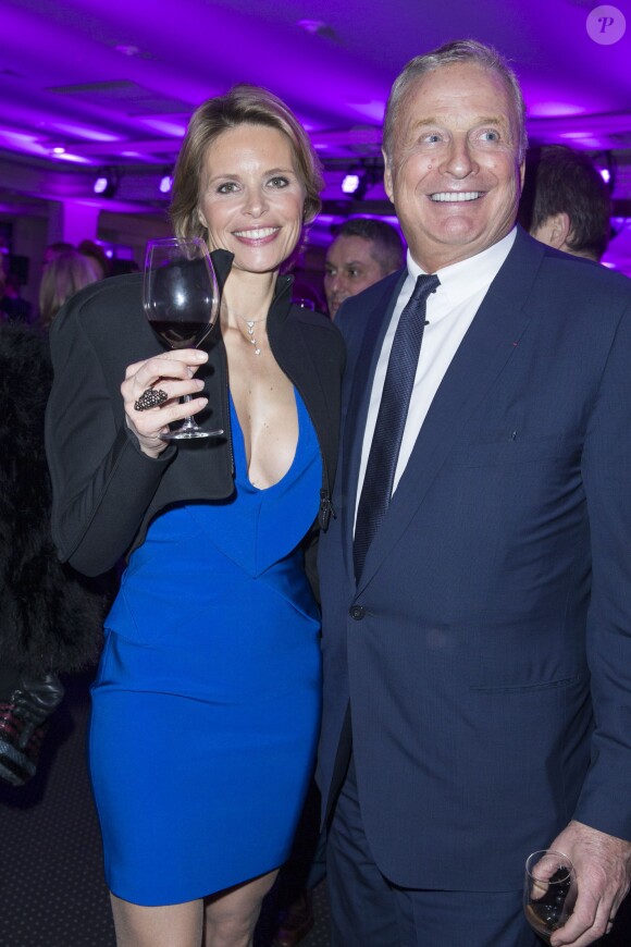 Christian Courtin-Clarins et sa femme au Dîner de la mode pour le Sidaction au pavillon d'Armenonville à Paris le 29 janvier 2015.
