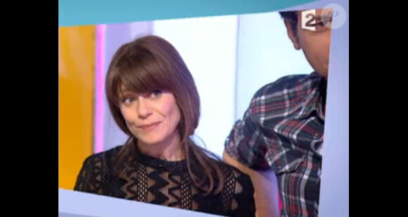Marina Foïs et Laurent Lafitte sur le plateau de C'est au programme, le mercredi 28 janvier 2015.