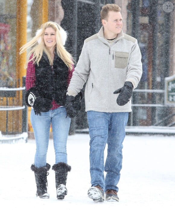 Heidi Montag et son mari Spencer Pratt à Aspen, le 28 décembre 2014.