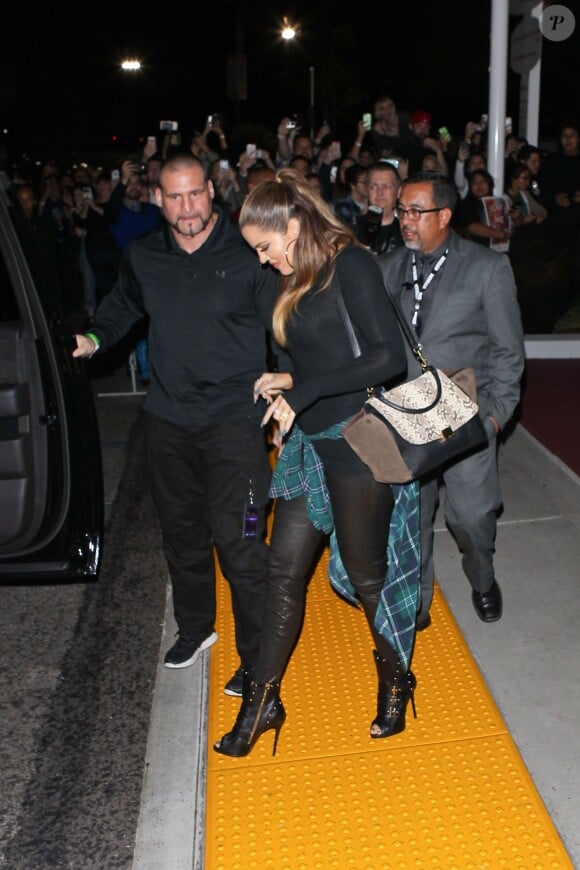 Khloé Kardashian quitte le Forum pour le concert de Sam Smith. Inglewood, Los Angeles, le 29 janvier 2015.