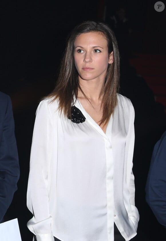 Exclusif - Lorie (Laure Pester) et Giuliano Peparini en backstage  à la Soirée de remise des prix du 36ème Festival Mondial du Cirque de Demain au Cirque Phenix à Paris, le 1er février 2015. 
