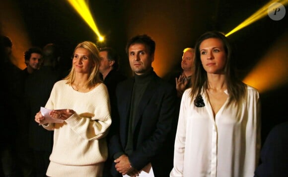 Exclusif - Lorie (Laure Pester) et Giuliano Peparini en backstage  à la Soirée de remise des prix du 36ème Festival Mondial du Cirque de Demain au Cirque Phenix à Paris, le 1er février 2015. 