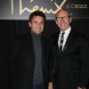 Fabrice Santoro et Alain Pacherie (président fondateur du cirque) à la Soirée de remise des prix du 36ème Festival Mondial du Cirque de Demain au Cirque Phenix à Paris, le 1er février 2015. 