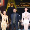 Fabrice Santoro et le prix de la médaille de bronze à la Troupe de Guangdong  à la Soirée de remise des prix du 36ème Festival Mondial du Cirque de Demain au Cirque Phenix à Paris, le 1er février 2015. 