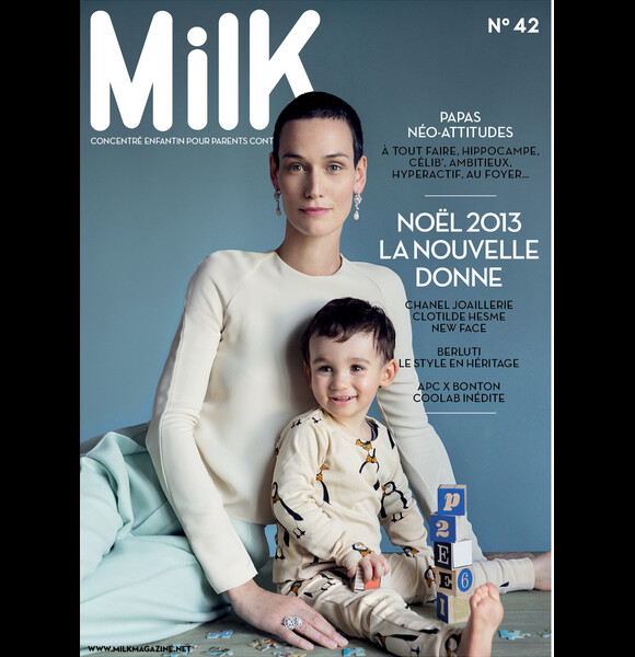 Le magazine Milk du mois de 2013 avec Clotilde Hesme et son fils en couverture