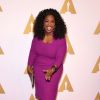 Oprah Winfrey - Photocall lors du déjeuner pour les nommés aux Oscars à l'hôtel Hilton à Los Angeles, le 2 février 2015.