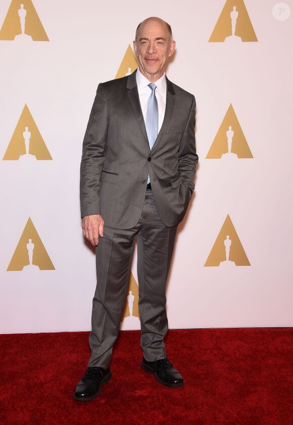 J.K. Simmons - Photocall lors du déjeuner pour les nommés aux Oscars à l'hôtel Hilton à Los Angeles, le 2 février 2015.