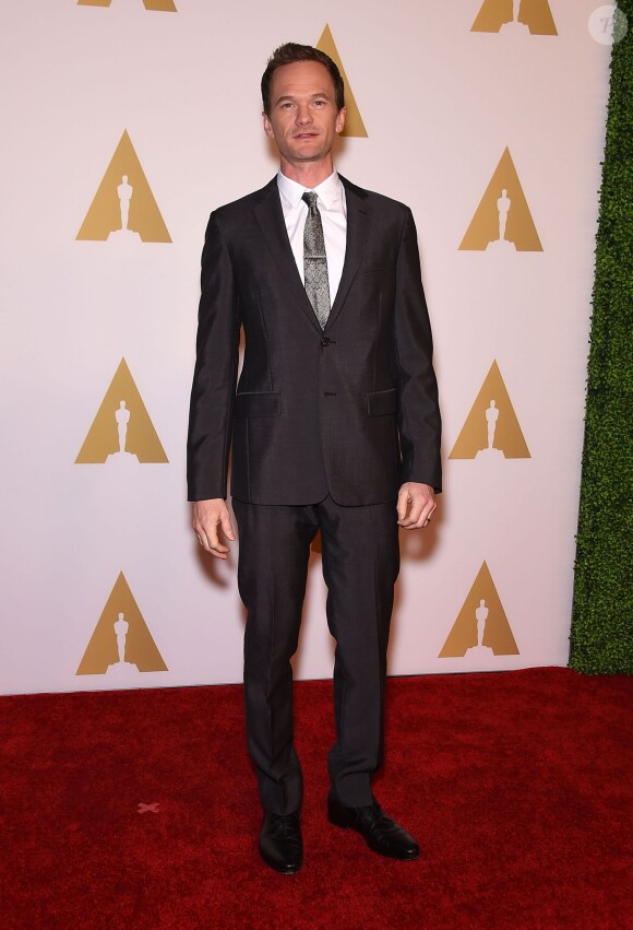 Neil Patrick Harris - Photocall lors du déjeuner pour les nommés aux Oscars à l'hôtel Hilton à Los Angeles, le 2 février 2015.