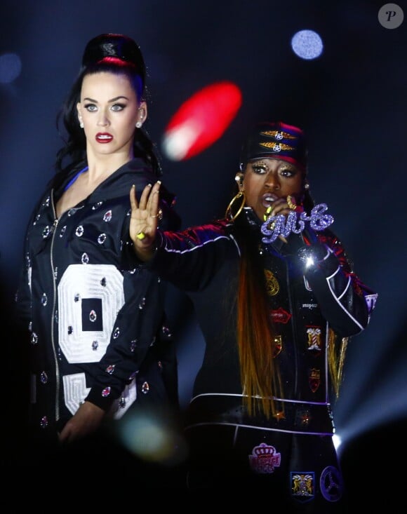 Katy Perry et Missy Elliott - Halftime show du Super Bowl à Phoenix en Arizona, le 1er février 2015.