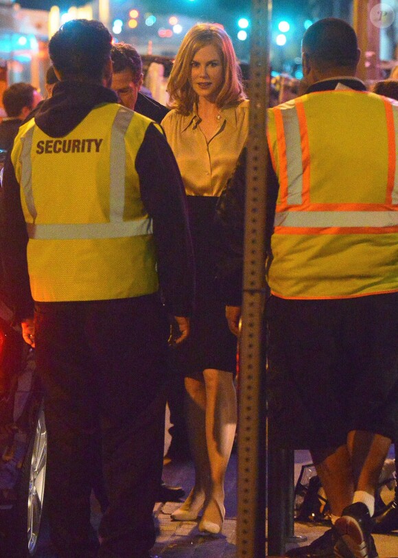 Nicole Kidman sur le tournage du film "The Secret in Their Eyes" à Los Angeles, le 3 février 2015.