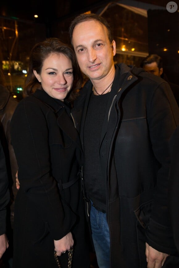 Exclusif - Emilie Dequenne et son mari Michel Ferracci - Inauguration du Café Pouchkine à Saint-Germain-des-Prés, Paris le 22 janvier 2015. La Maison Dellos a ouvert à Paris ce nouveau lieu aux accents russes