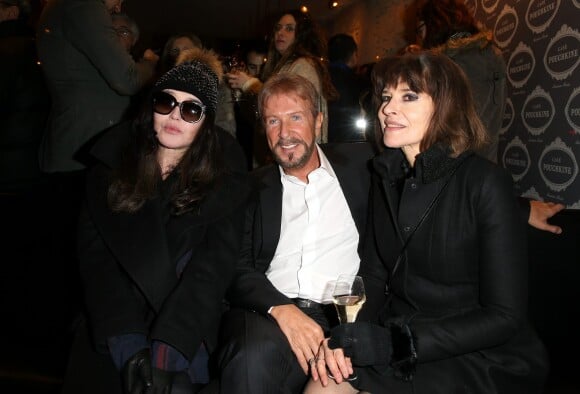 Exclusif - Isabelle Adjani, Andrey Dellos (fondateur de la Maison Dellos et directeur du café Pouchkine) et Fanny Ardant - Inauguration du Café Pouchkine à Saint-Germain-des-Prés, Paris le 22 janvier 2015. La Maison Dellos a ouvert à Paris ce nouveau lieu aux accents russes