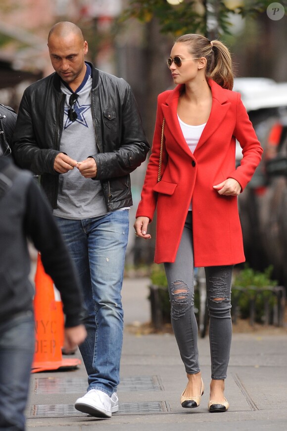 Derek Jeter et Hannah Davis à New York. Le 5 novembre 2014.