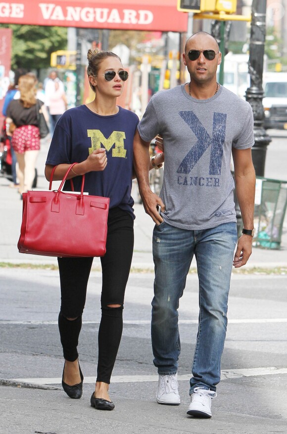 Derek Jeter et Hannah Davis à New York, le 8 septembre 2014.