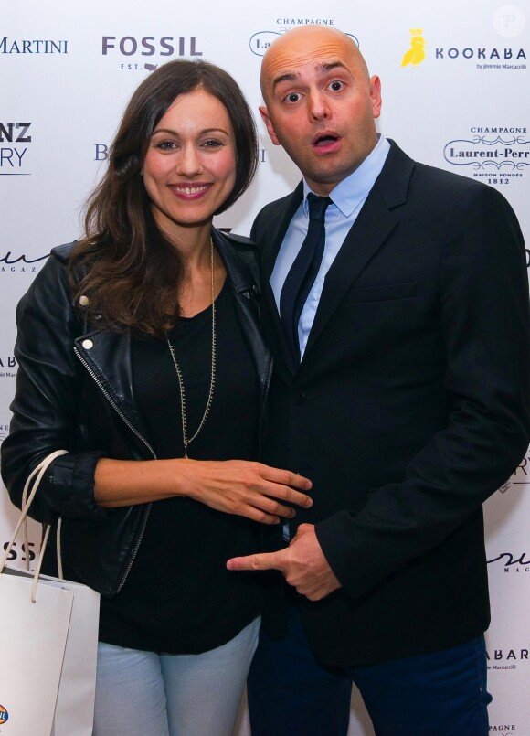 Exclusif - Marie-Ange Casalta et son mari Romuald Boulanger - Inauguration du Chess Hotel au 6 Rue du Helder en partenariat avec Crush Magazine à Paris, le 10 octobre 2014.