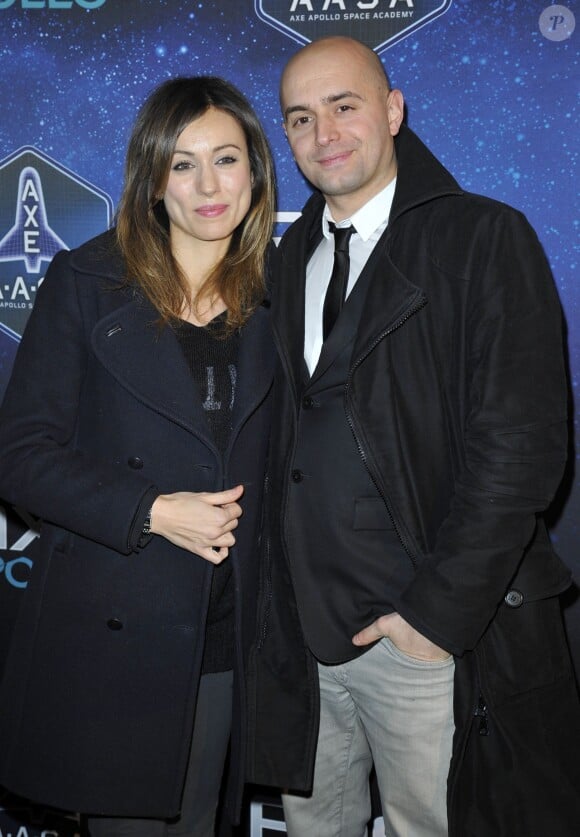 Marie-Ange Casalta et son mari Romuald Boulanger - Soirée des 30 ans de Axe a l'Atelier Basfroi à Paris le 10 Janvier 2013.