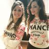 Les deux amies Capucine Anav et Emilie Nef Naf ont passé le week-end ensemble à Milan. Février 2015.