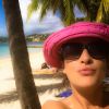 Eve Angeli, selfie en Guadeloupe le 23 janvier 2015.