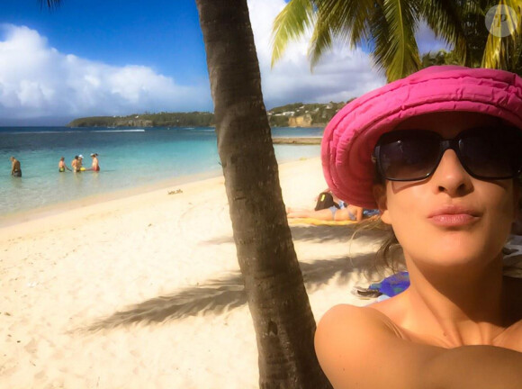 Eve Angeli, selfie en Guadeloupe le 23 janvier 2015.