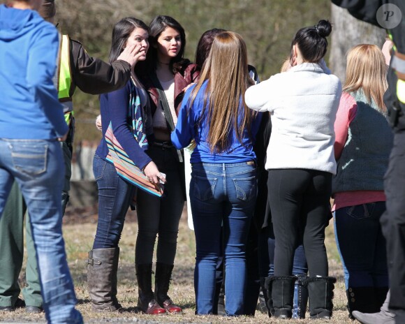 Selena Gomez sur le tournage de "The Revised Fundamental of Caregiving" à Atlanta, le 28 janvier 2015.