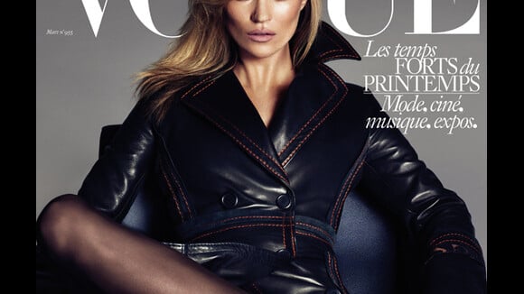 Kate Moss : Quadra sexy en cuir au côté de Lara Stone