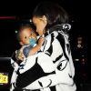 Rihanna et sa nièce Majesty quittent le restaurant Giorgio Baldi à Santa Monica, le 10 février 2015.