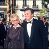 Roger Hanin et son épouse, Christine Gouze-Rénal, à Cannes en 1985.