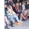 Cassie, Diddy, Jay Z, Beyoncé, Kim Kardasian, Anna Wintour, Virginia Smith, Hailey Baldwin et Russell Simmons assistent à la présentation de la collection YEEZY SEASON 1 (adidas Originals x Kanye West) au studio Skylight Clarkson Square. New York, le 12 février 2015.