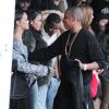 Rihanna, Cassie, Diddy, Jay Z et Beyoncé assistent à la présentation de la collection YEEZY SEASON 1 (adidas Originals x Kanye West) au studio Skylight Clarkson Square. New York, le 12 février 2015.