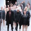 Kanye West lors de la présentation de sa collection YEEZY SEASON 1 (adidas Originals x Kanye West) au studio Skylight Clarkson Square. New York, le 12 février 2015.
