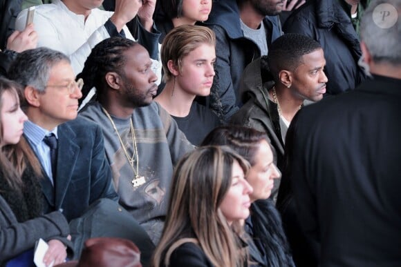 2 Chainz, Justin Bieber et Big Sean assistent à la présentation de la collection YEEZY SEASON 1 (adidas Originals x Kanye West) au studio Skylight Clarkson Square. New York, le 12 février 2015.