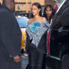 Rihanna arrive au studio Skylight Clarkson Square à l'issue de la présentation de la collection YEEZY SEASON 1 (adidas Originals x Kanye West). New York, le 12 février 2015.