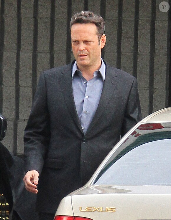 Vince Vaughn sur le tournage du film ' True Detective ' à Los Angeles Le 30 Janvier 2015  