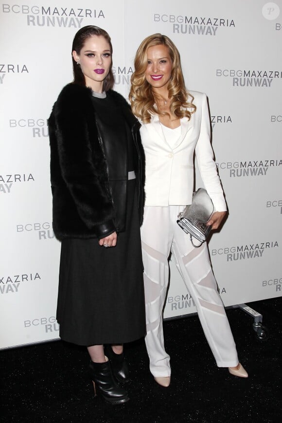 Coco Rocha et Petra Nemcova lors du défilé BCBGMaxazria automne-hiver 2015-2016 au Lincoln Center. New York, le 12 février 2015.