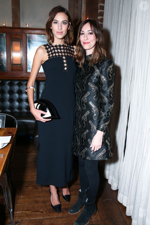 Alexa Chung et Gia Coppola assistent au dîner de Fashion Week organisé par Dirk Standen (Style.com) et Mytheresa.com au Locanda Verde. New York, le 12 février 2015.