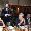 Gia Coppola, Alexa Chung, Justin O'Shea, Tim Blanks et Joshua Schulman assistent au dîner de Fashion Week organisé par Dirk Standen (Style.com) et Mytheresa.com au Locanda Verde. New York, le 12 février 2015.