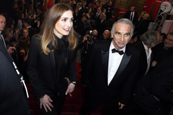 Alain Terzian et Julie Gayet - 39ème cérémonie des Cesar au théâtre du Châtelet à Paris, le 28 février 2014.