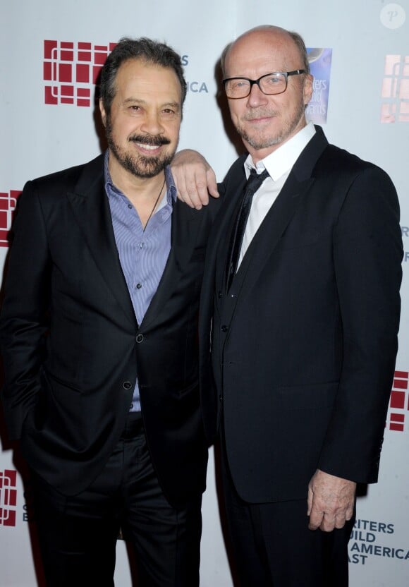Edward Zwick et Paul Haggis lors des Writers Guild Awards au Edison Ballroom à New York le 14 février 2015.