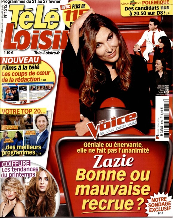 Magazine Télé Loisirs, en kiosques le 16 février 2015.