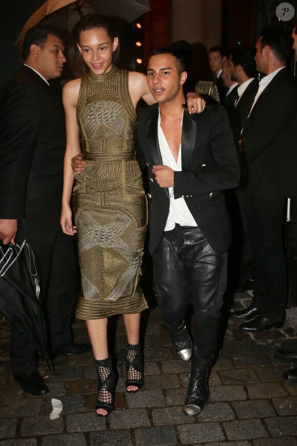 Olivier Rousteing - People quittent le gala "Vogue Paris Foundation" au Palais Galliera à Paris le 9 juillet 2014.