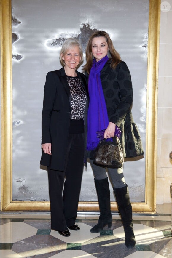 Exclusif - Caroline de Marchi (à droite) - "Goûter des familles" à l'occasion du lancement du nouveau Tea Time de l'hôtel Meurice à Paris. Le 7 février 2015
