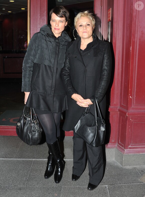 Anne Le Nen et Muriel Robin - Dernier spectacle de Guy Bedos a l'Olympia "La der des der" a Paris. Le 23 decembre 2013 23/12/2013 - Paris