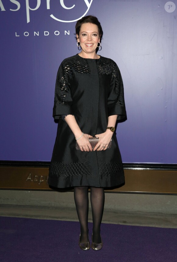 Olivia Colman assiste aux "EE British Academy Film Awards Nominees Party" au Asprey à Londres, le 15 février 2014. 
