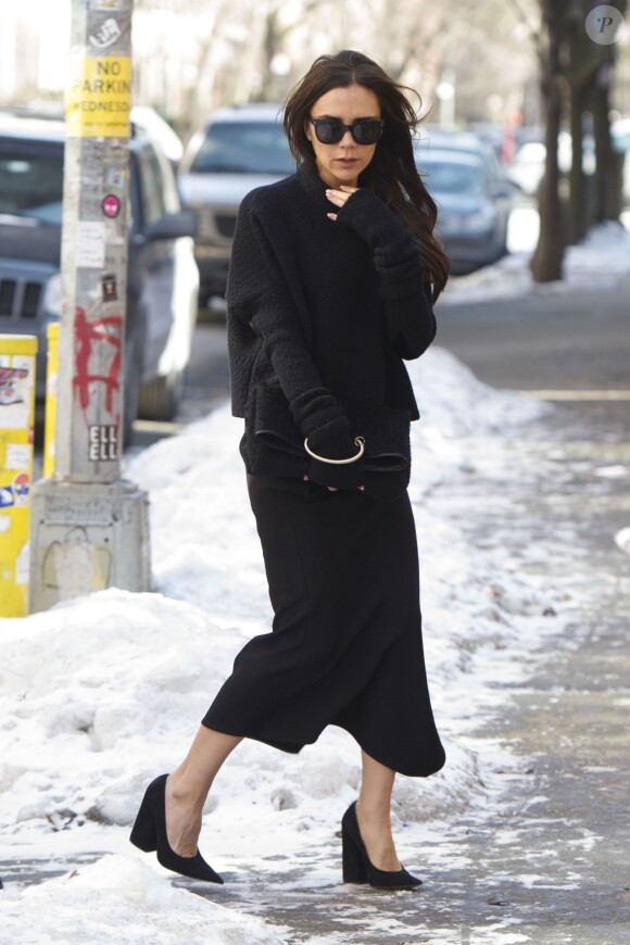 Victoria Beckham fait du shopping à New York après son défilé automne-hiver 2015. Le 15 février 2015.