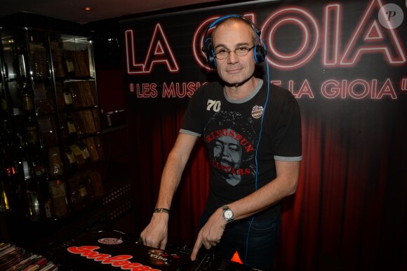 Exclusif - Laurent Weil mixe aux platines du restaurant La Gioia à Paris. Le 18 février 2015 18/02/2015 - Paris