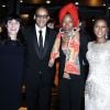 Sylvie Pialat, Abderrahmane Sissako, Fatoumata Diawara et Kessen Tall - Dîner au Fouquet's lors de la 40ème cérémonie des César à Paris le 20 février 2015.