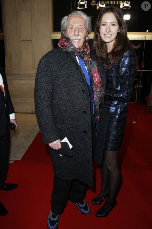 Jean Rochefort et sa fille Clémence - 40ème cérémonie des César au théâtre du Châtelet à Paris, le 20 février 2015. 
