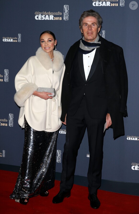 Dominique Desseigne et sa compagne Alexandra Cardinale - 40ème cérémonie des César au théâtre du Châtelet à Paris, le 20 février 2015. 