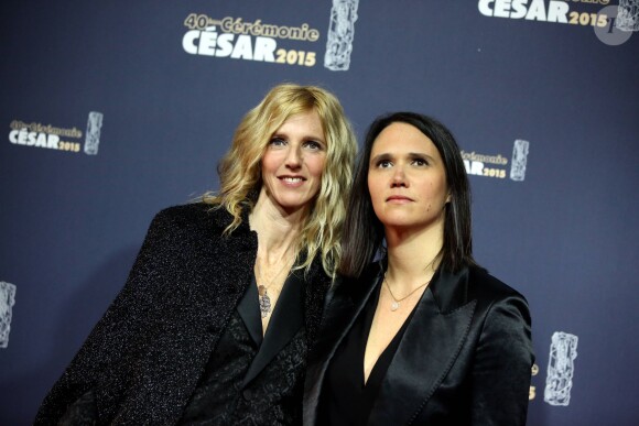 Sandrine Kiberlain et Jeanne Herry - Photocall de la 40ème cérémonie des César au théâtre du Châtelet à Paris. Le 20 février 2015